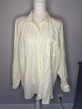 Universal Thread Yellow Striped Button-Down Shirt